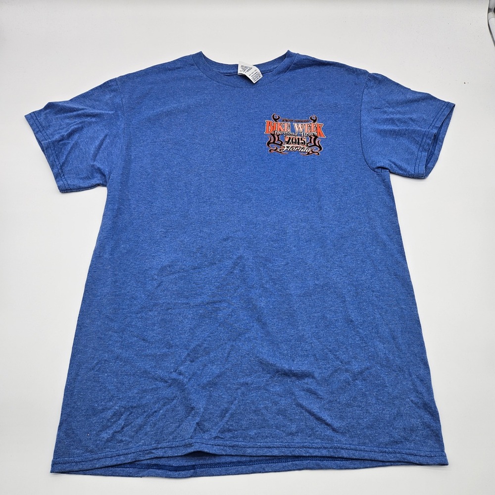 Mens Delta Apparel Bike Week Daytona Beach 2015 Eagle Motorcycle Shirt‎ Medium